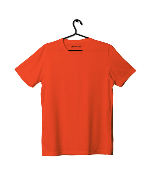 Orange Half Sleeve Plain Kids T-Shirt