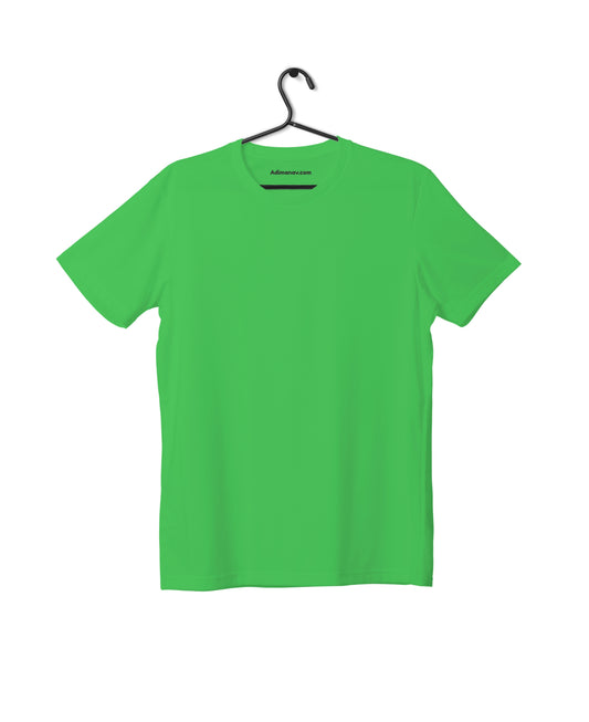Parrot Green Half Sleeve Plain Kids T-Shirt
