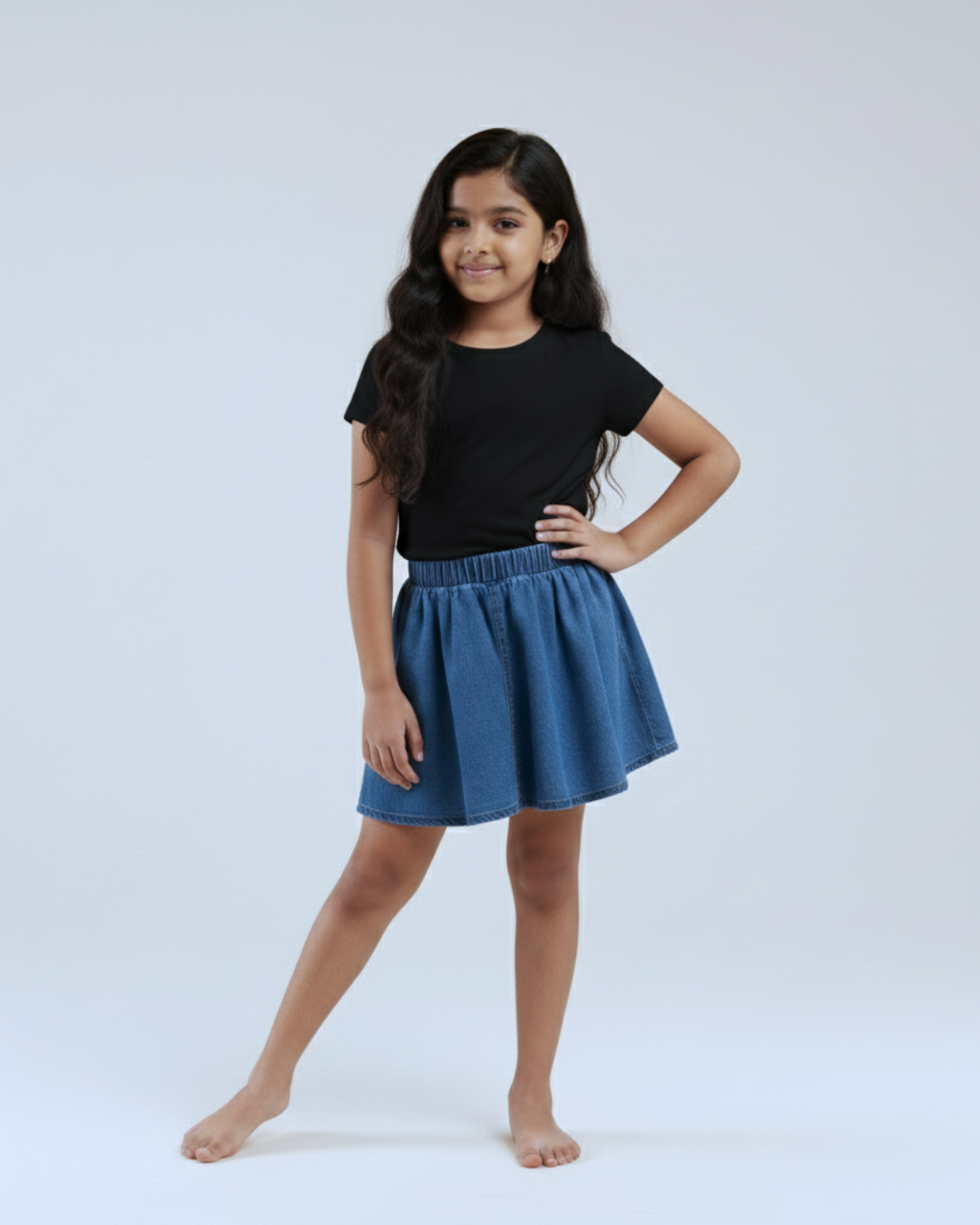 Black Half Sleeve Plain Kids T-Shirt – Adimanav Studios
