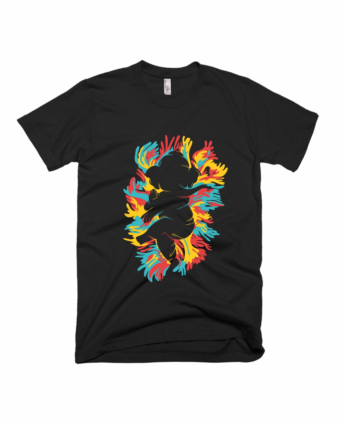 Cosmic Ganesha Half Sleeve Black Unisex T-shirt
