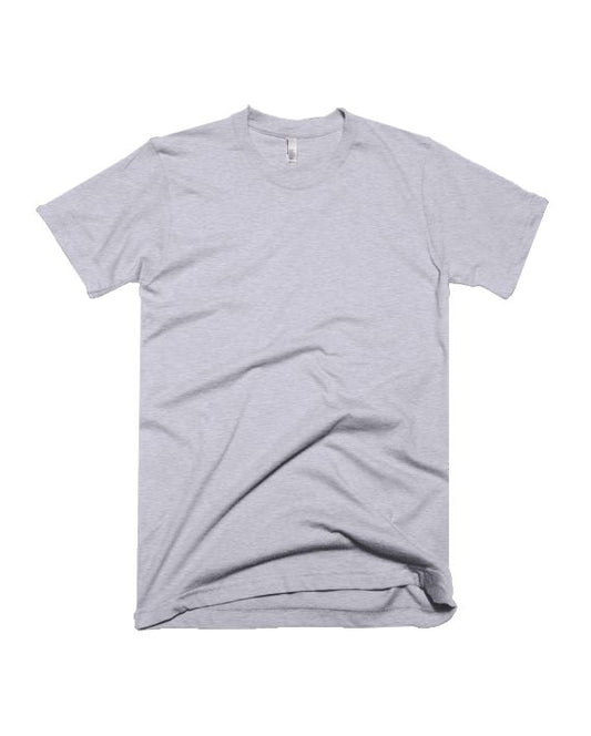 Grey Melange Half Sleeve Plain T-Shirt