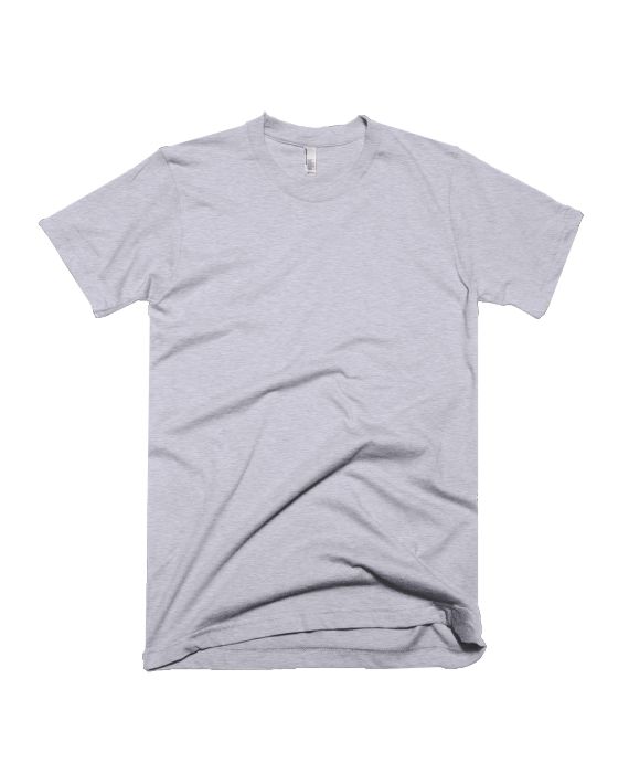 Grey Melange Half Sleeve Plain T-Shirt