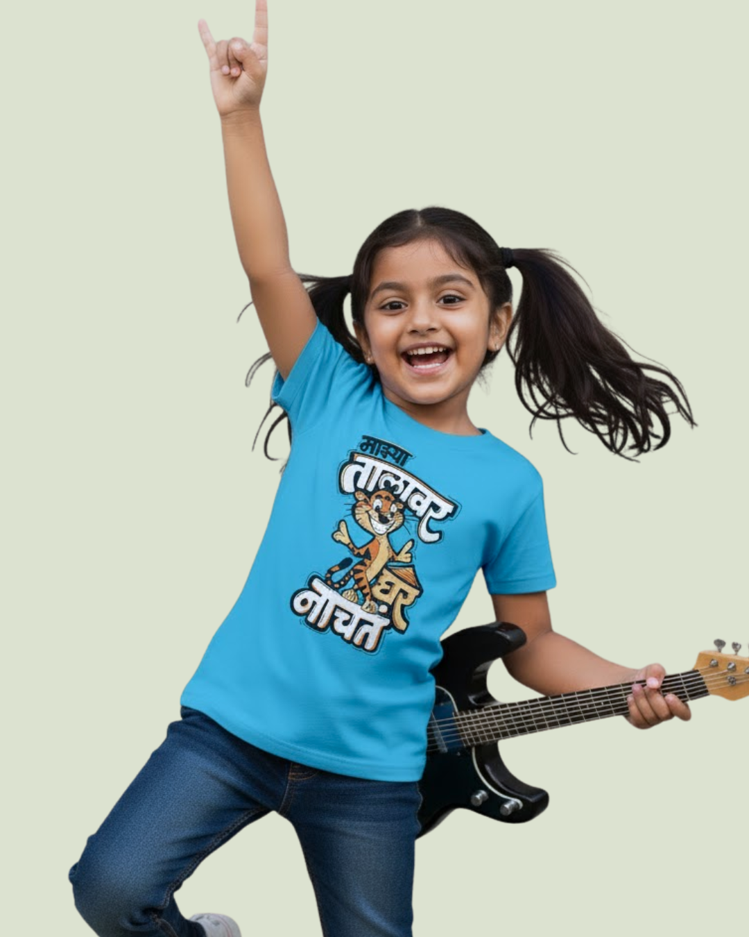 ミュージシャン BABYL NEW WORLD TEE XL Mazya Taalavar - Light Blue - Unisex Kids T-shirt – Adimanav Studios