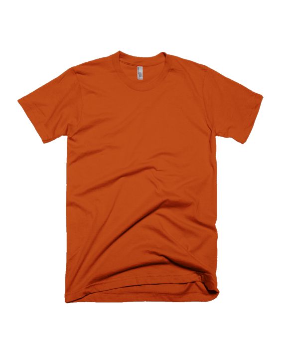 Orange Half Sleeve Plain T-Shirt