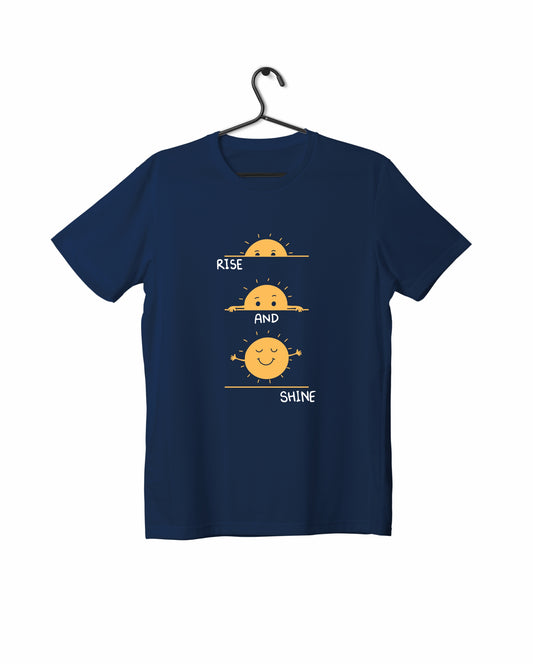 Rise And Shine – Navy Blue - Kids Unisex T-shirts