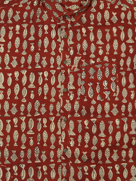 Rusty Fish - Handblock Print – Men’s Pure Cotton Regular Shirt