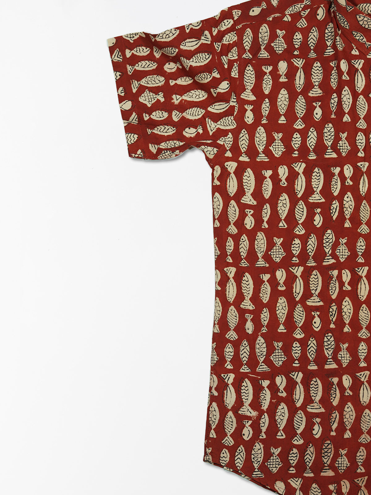 Rusty Fish - Handblock Print – Men’s Pure Cotton Regular Shirt