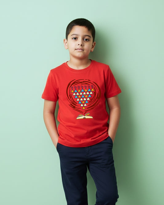 Saraswati - Red - Unisex Kids T-shirt