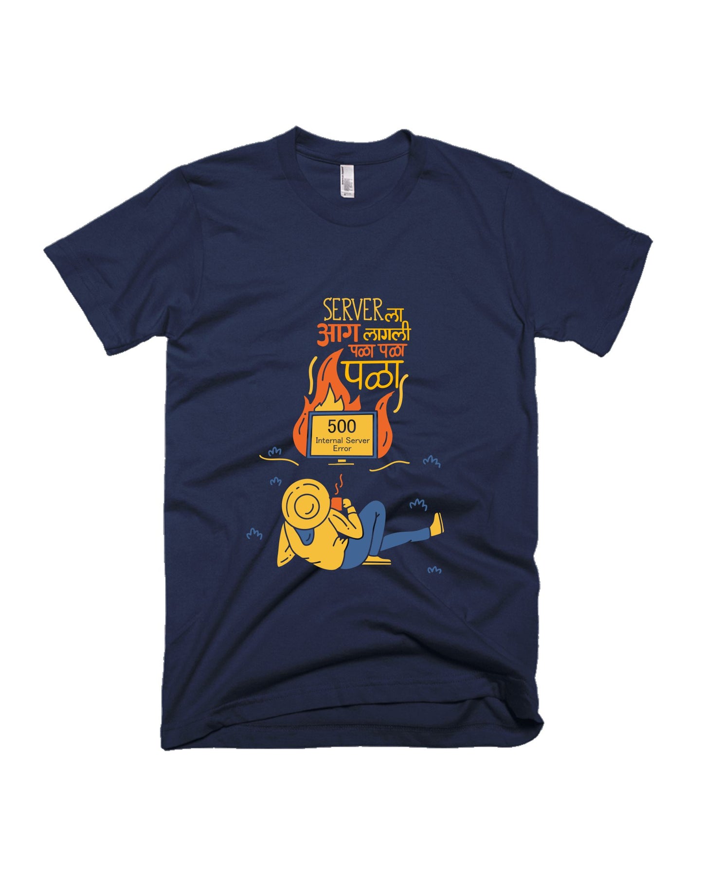 Serverla Aag Lagli - Navy Blue - Unisex Adults T-shirt