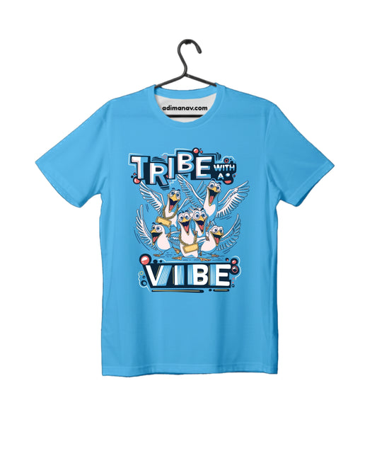 Tribe with a Vibe - Light Blue - Unisex Kids T-shirt