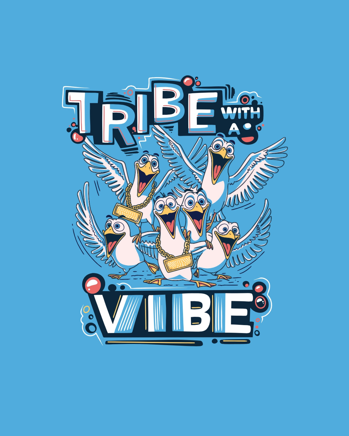Tribe with a Vibe - Light Blue - Unisex Kids T-shirt