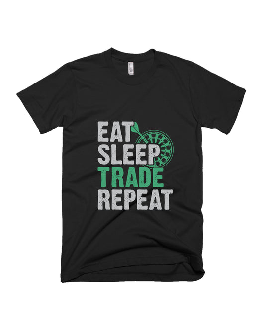 Eat Sleep Trade Repeat - Black - Unisex Adults T-shirt