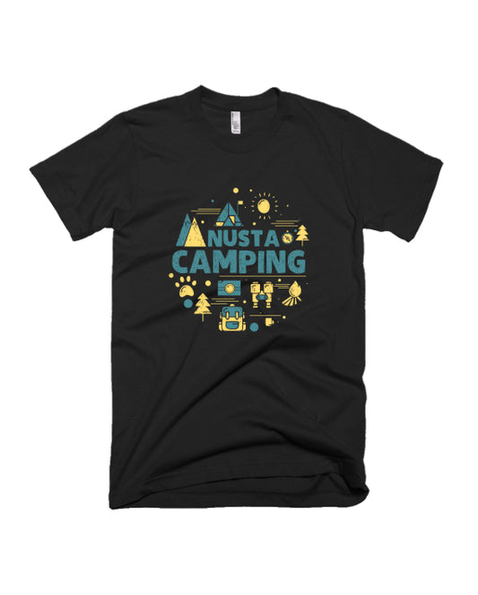 Nusta Camping - Black - Unisex Adults T-shirt