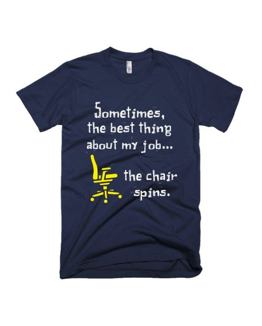 The Chair Spins - Navy Blue - Unisex Adults T-shirt