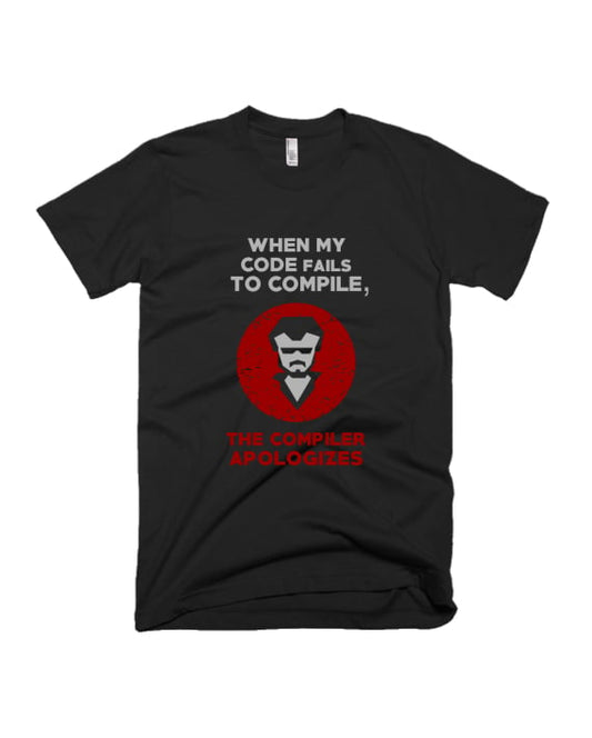 Compiler Apologise - Black - Unisex Adults T-shirt