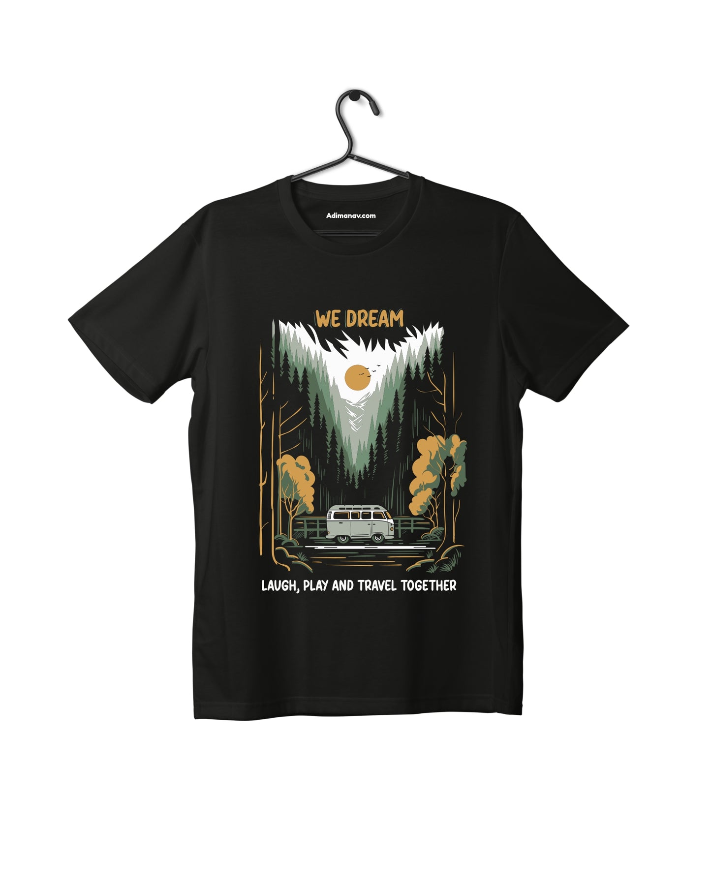 Travel Together - Black - Unisex Kids T-shirt