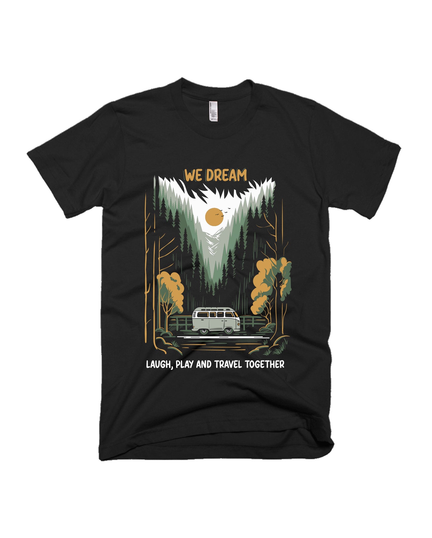 Travel Together - Black - Unisex Adults T-shirt