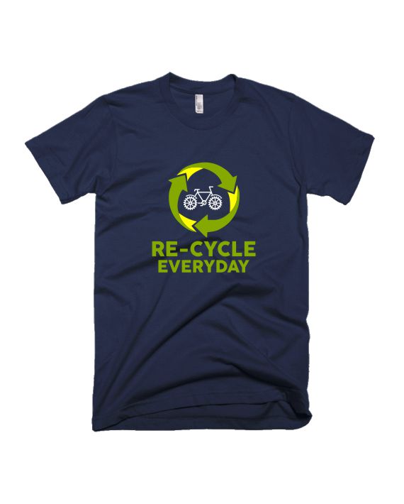 Recycle Everyday - Navy Blue - Unisex Adults T-shirt