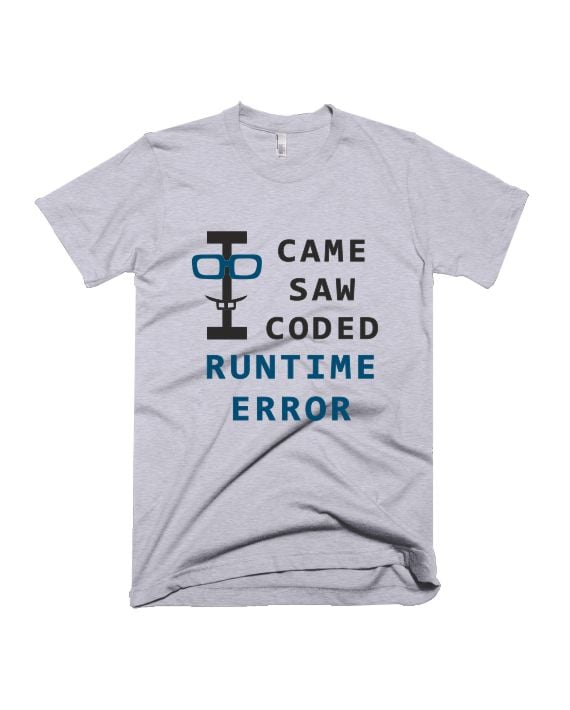 Runtime Error - Gray Melange - Unisex Adults T-shirt