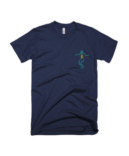 Vakratunda - Pocket Print - Navy Blue - Unisex Adults T-shirt