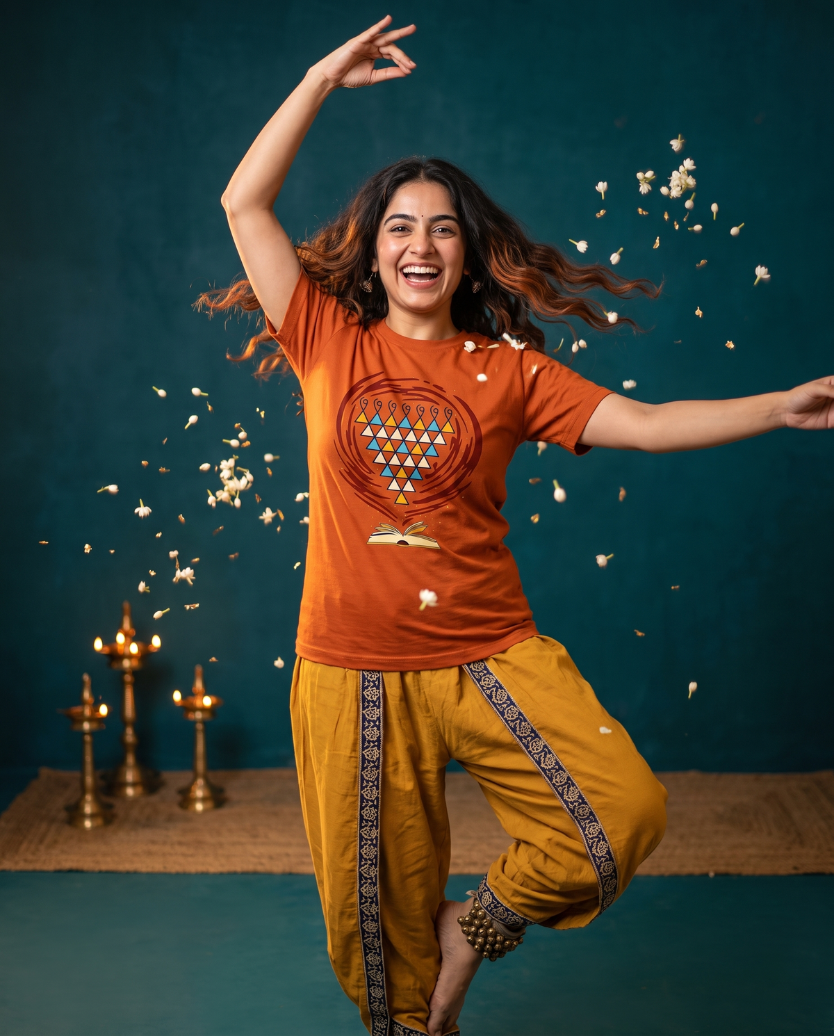 Saraswati - Orange - Unisex Adults T-shirt