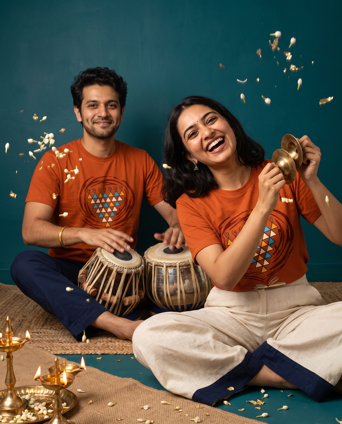 Saraswati - Orange - Unisex Adults T-shirt