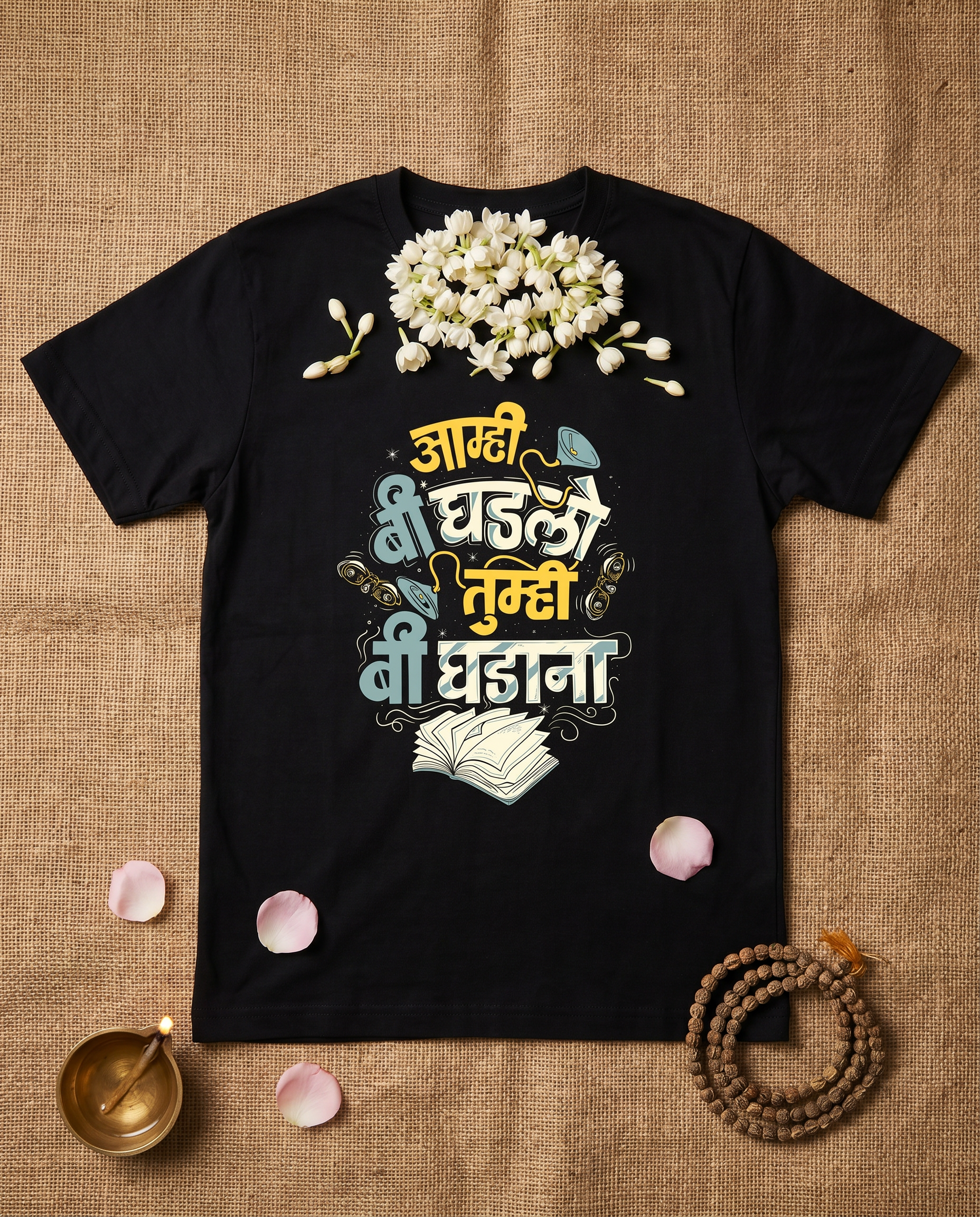 Aamhi Bi Ghadlo - Black - Unisex Adults T-shirt