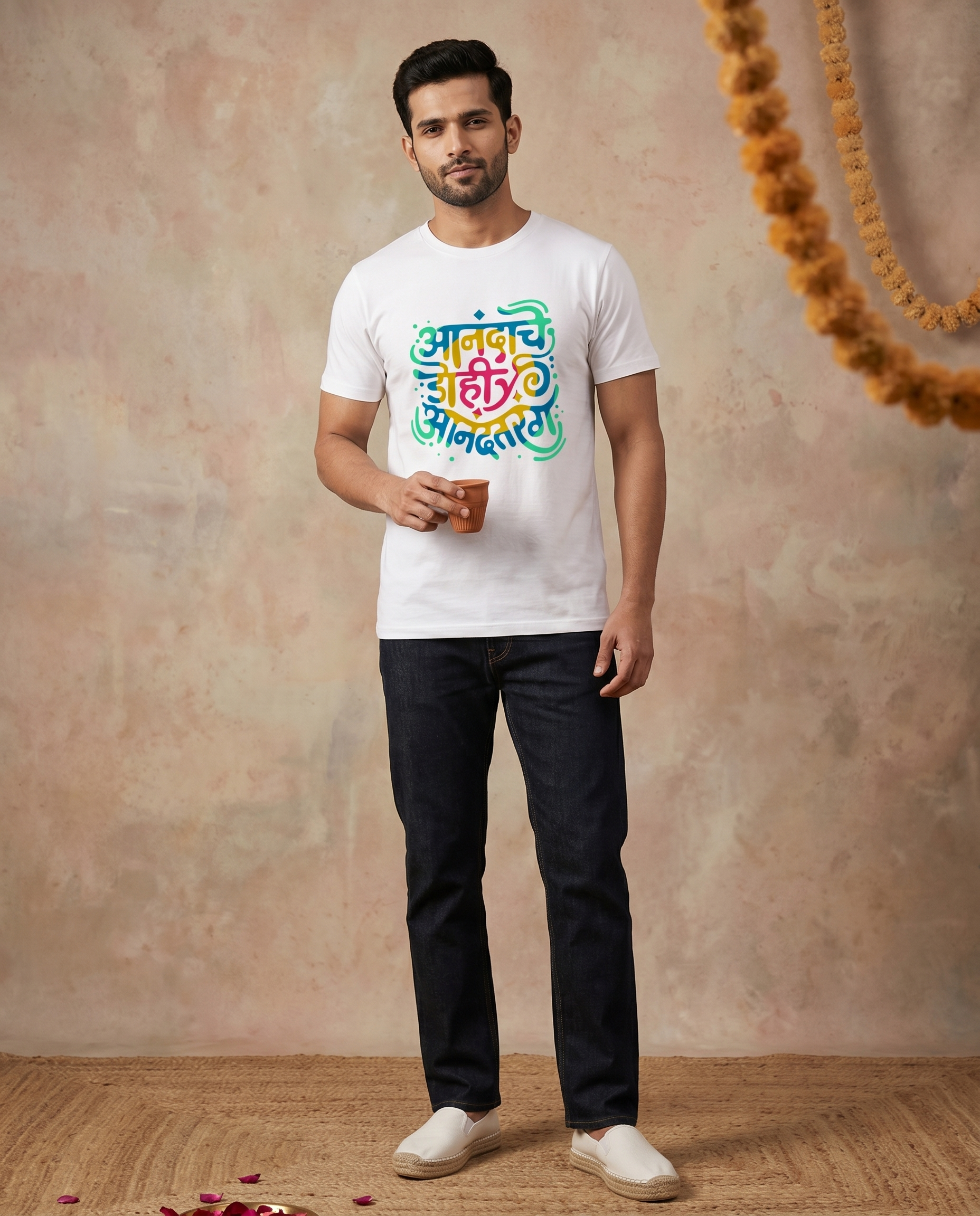 Anandache Dohi - White - Unisex Adults T-shirt