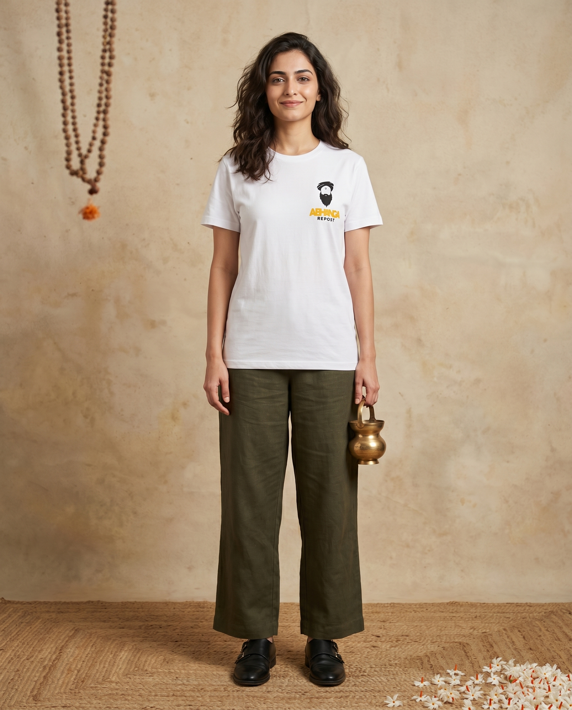Abhanga Repost - White - Unisex Adults T-shirt