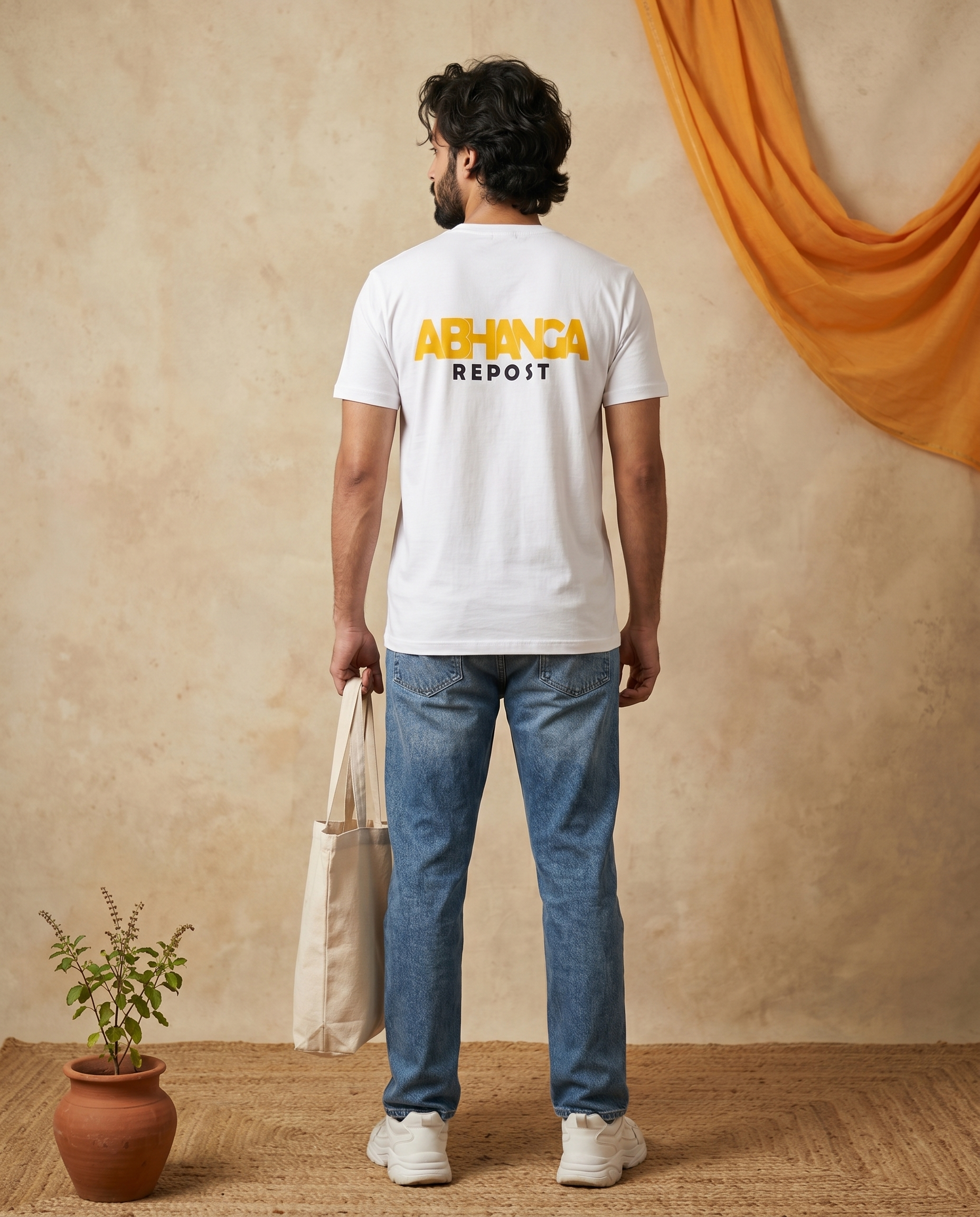 Abhanga Repost - White - Unisex Adults T-shirt