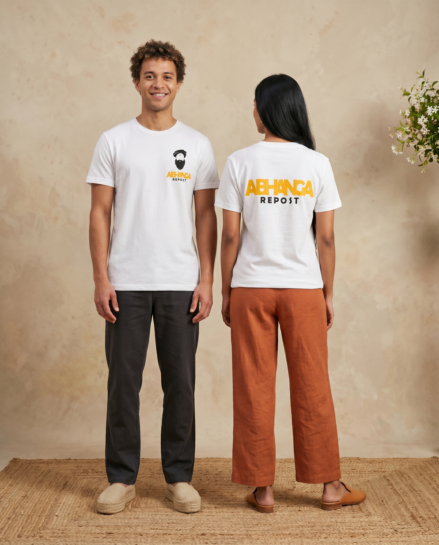 Abhanga Repost - White - Unisex Adults T-shirt