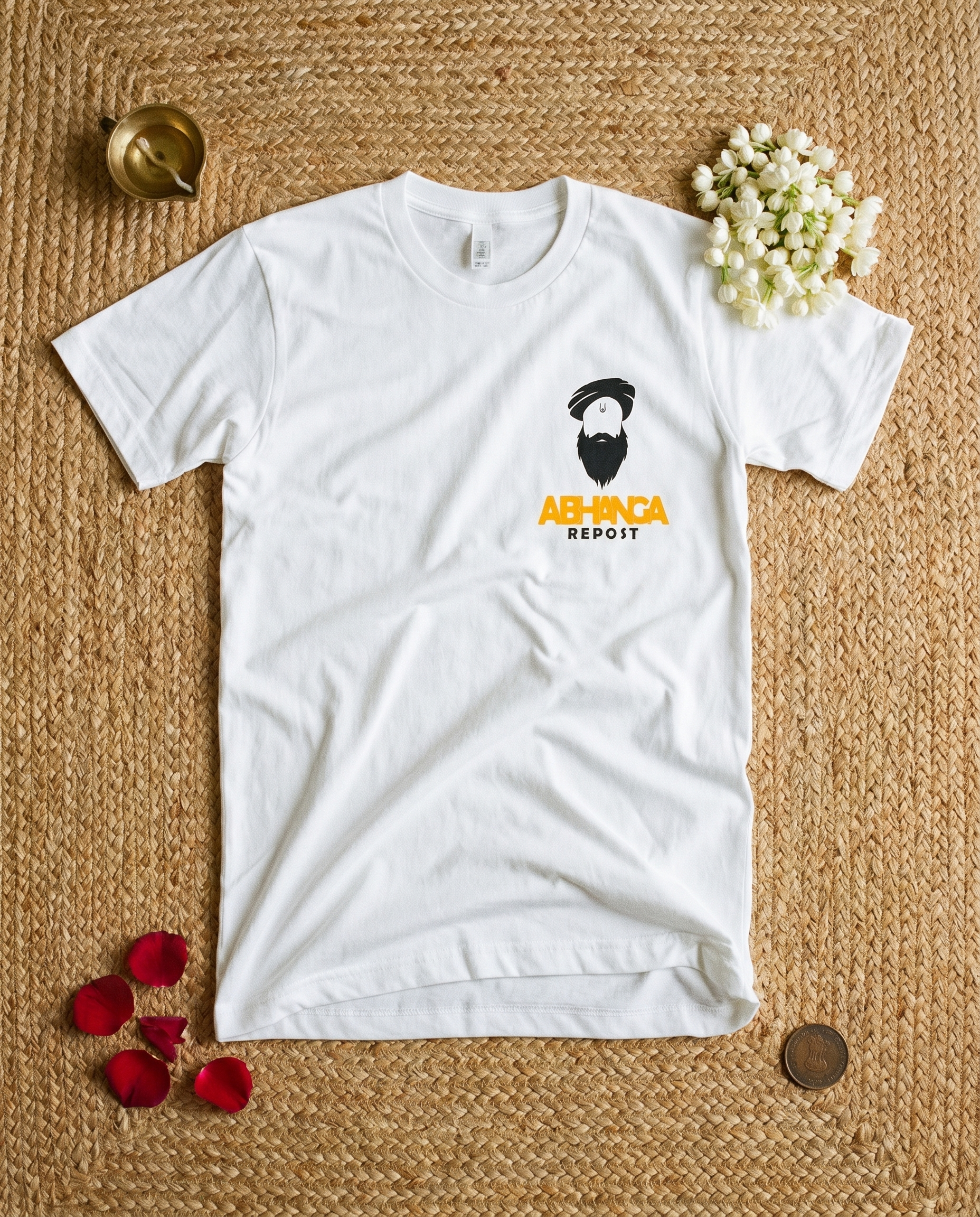 Abhanga Repost - White - Unisex Adults T-shirt