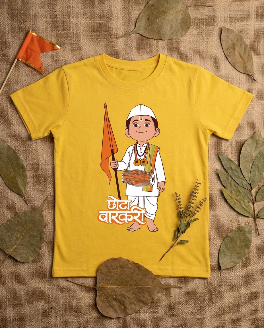 Chhota Varkari - Yellow - Unisex Kids T-shirt