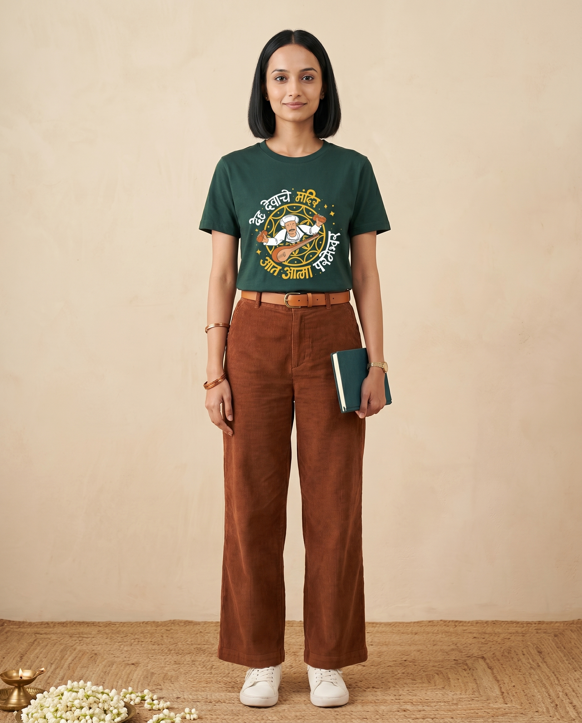 Deh Devache Mandir - Bottle Green - Unisex Adults T-shirt