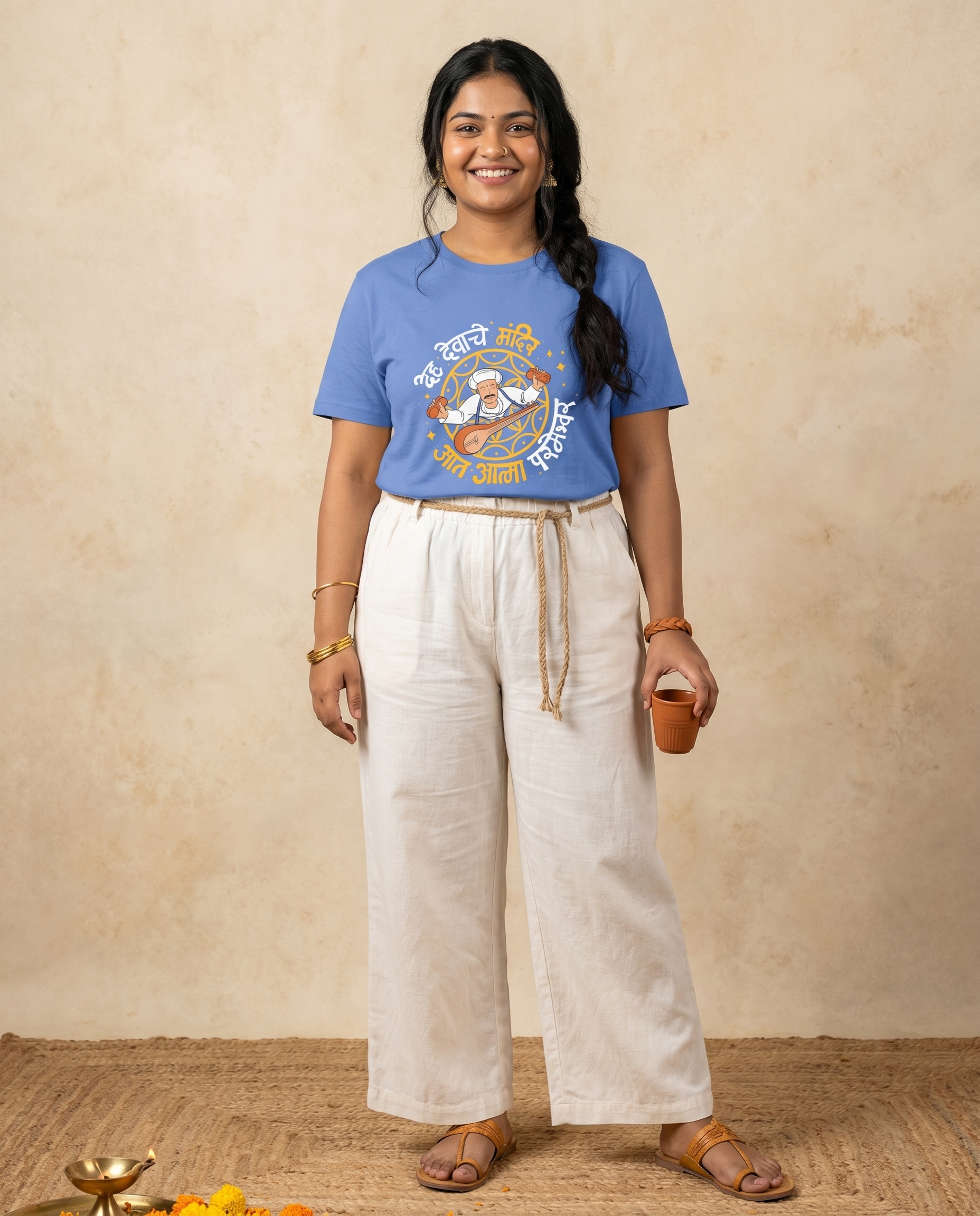 Deh Devache Mandir - Ice Blue - Unisex Adults T-shirt