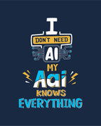 I dont need AI - Navy Blue - Unisex Kids T-shirt