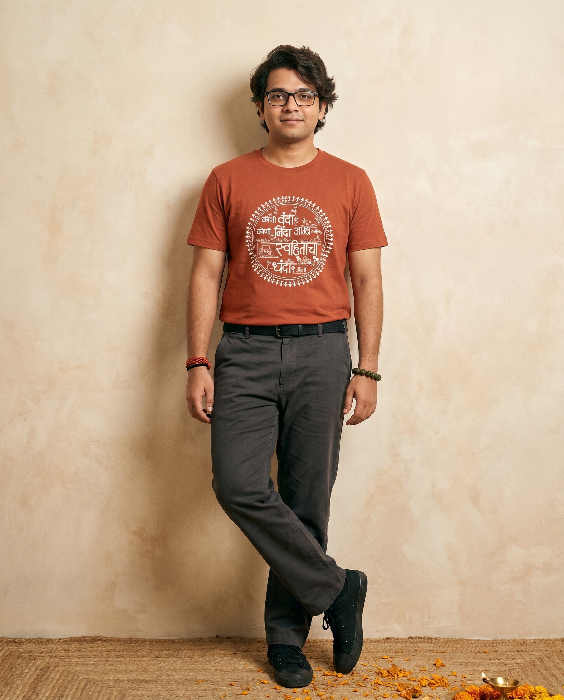 Koni Vanda Koni Ninda - Brick Orange - Unisex Adults T-shirt