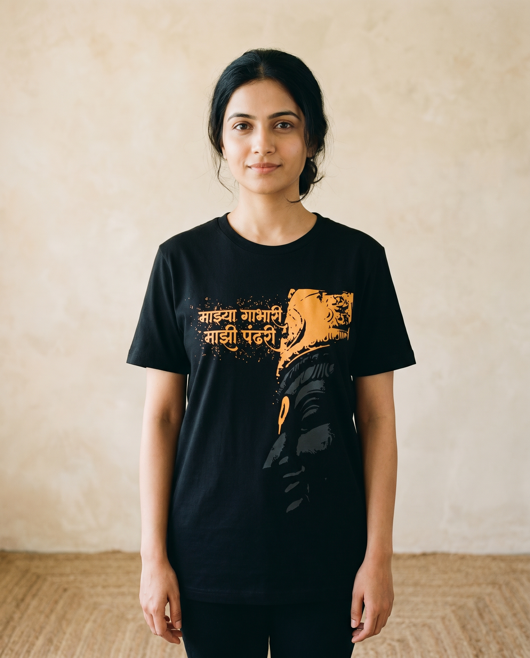 Gabhaari Pandhari - Black - Unisex Adults T-shirt