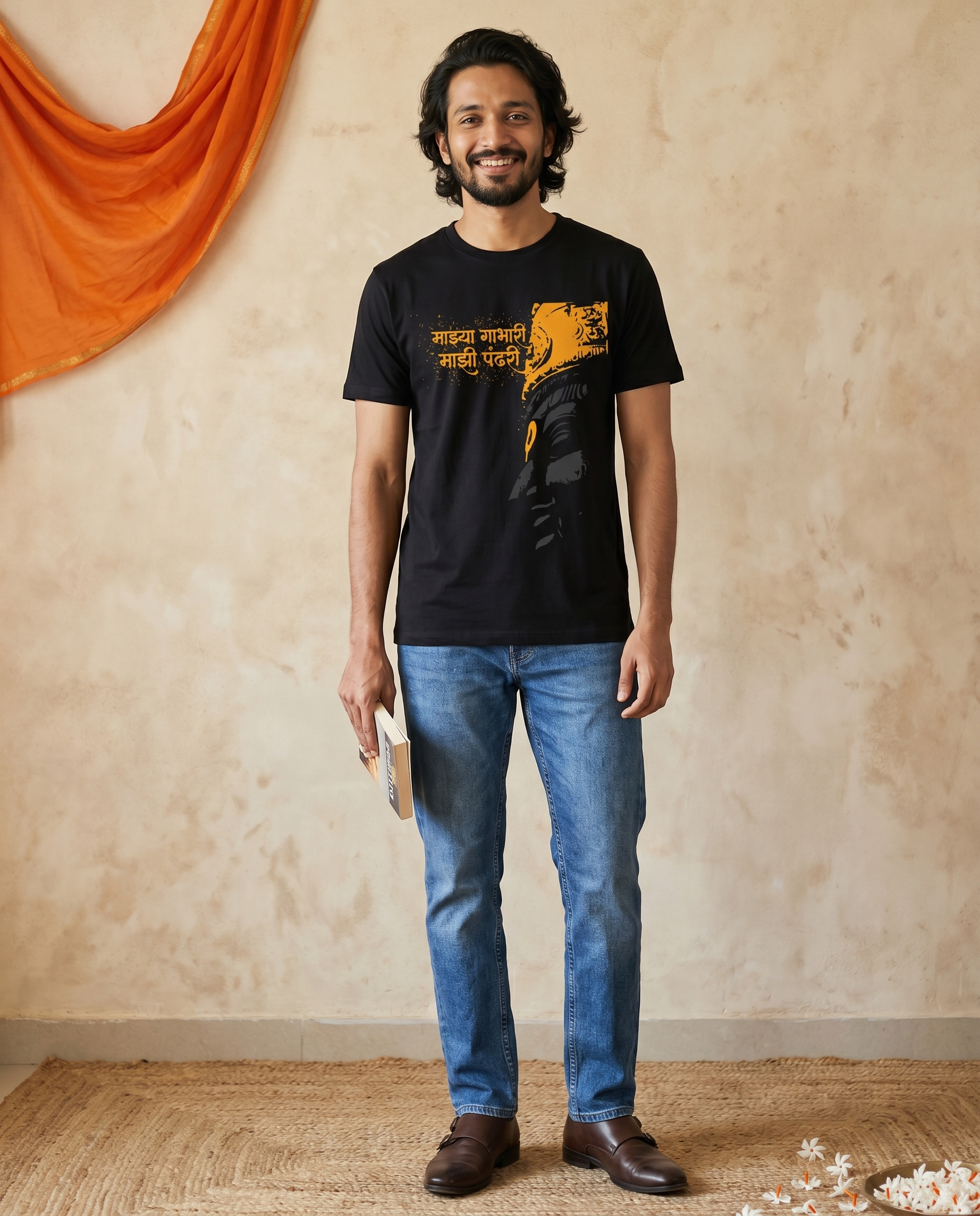 Gabhaari Pandhari - Black - Unisex Adults T-shirt