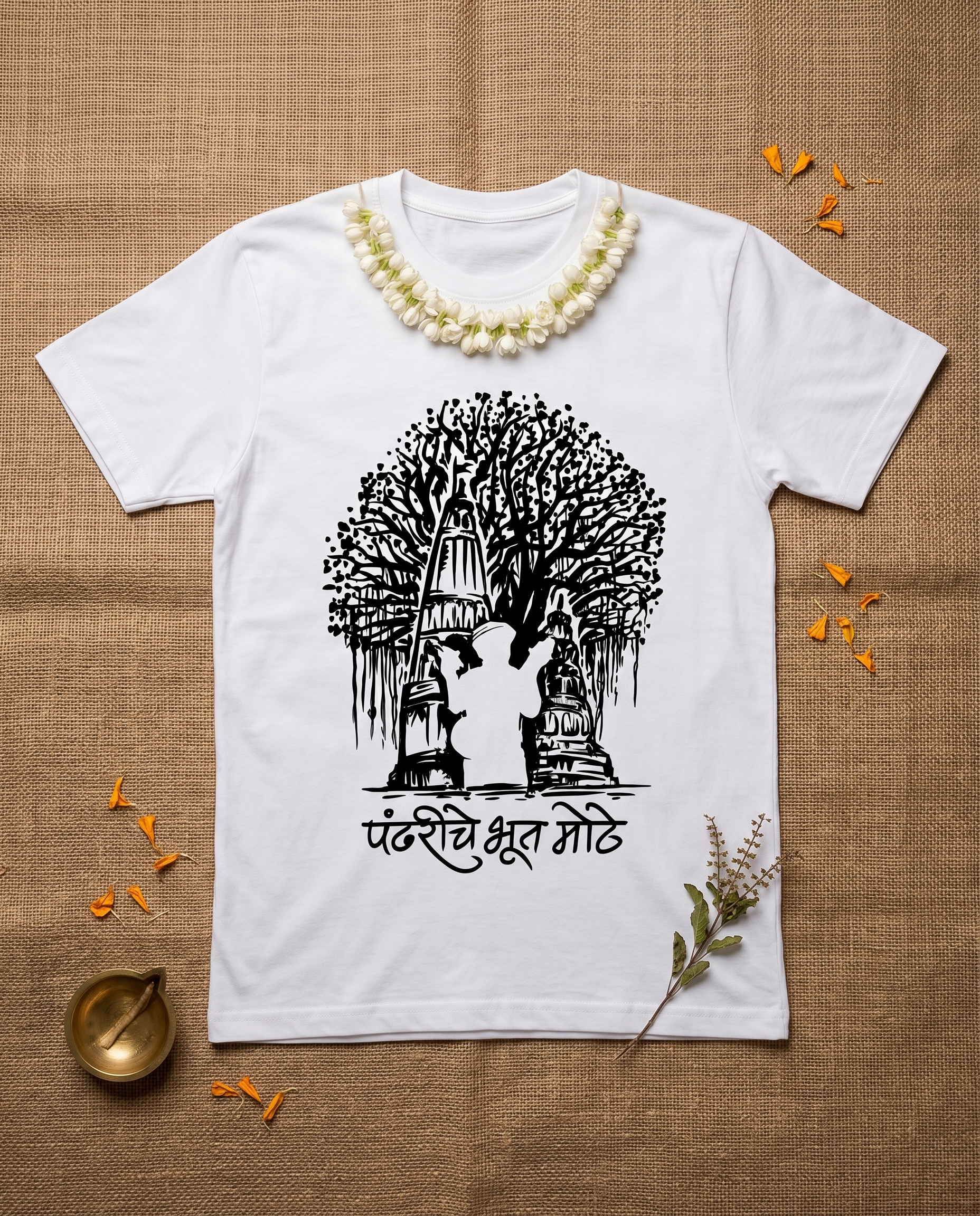 Pandhariche Bhoot - White - Unisex Adults T-shirt