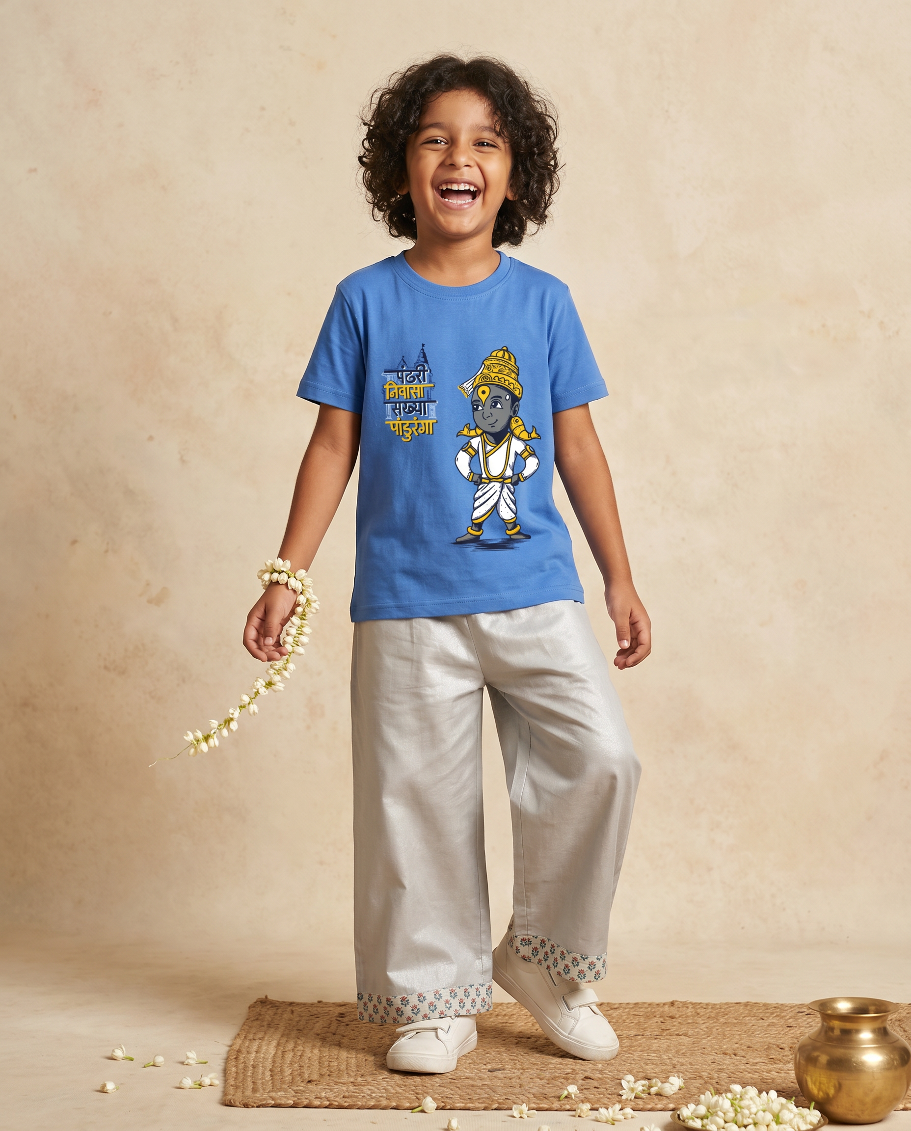 Pandhari Nivasa - Ice Blue - Unisex Kids T-shirt