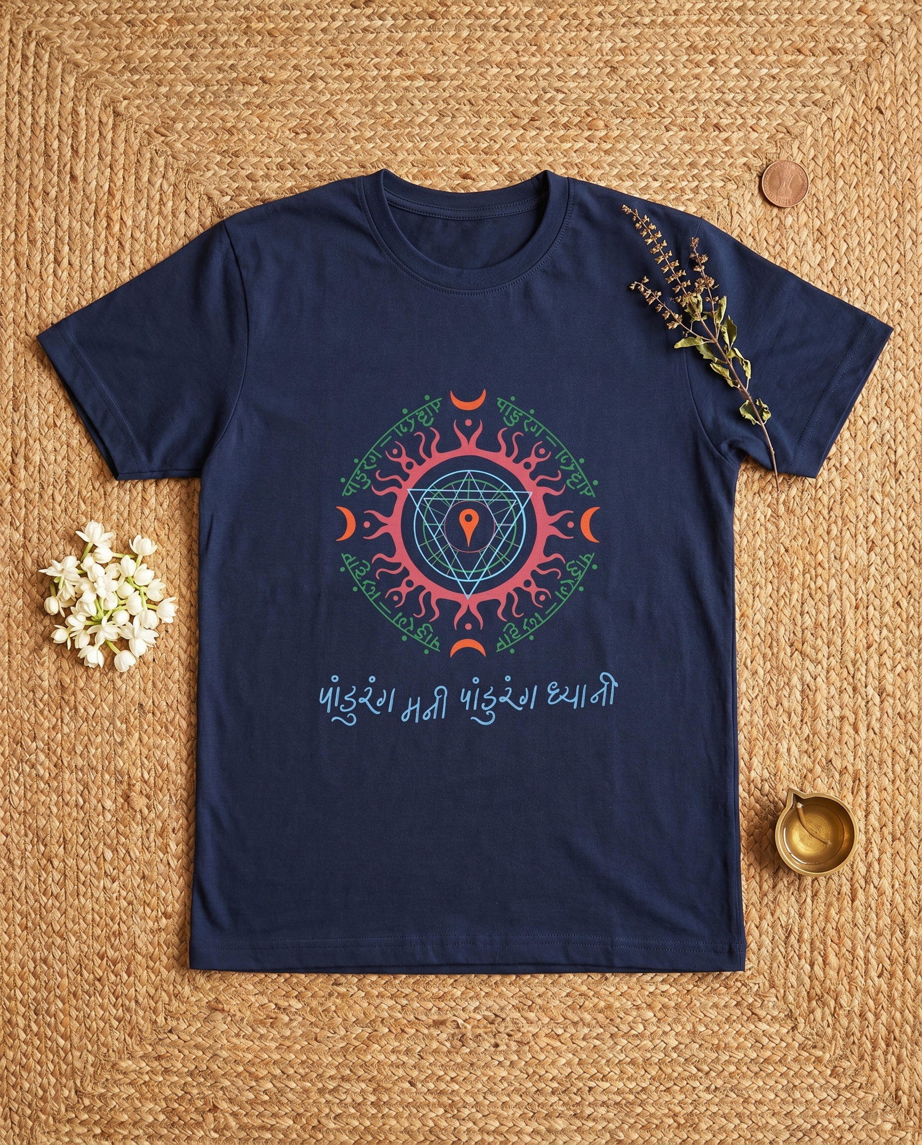 Pandurang Dhyani - Navy Blue - Unisex Adults T-shirt