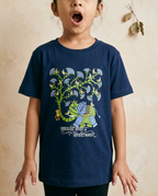 Vrukshavalli (Elephant) - Navy Blue - Unisex Kids T-shirt
