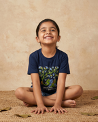 Vrukshavalli (Elephant) - Navy Blue - Unisex Kids T-shirt