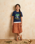 Vrukshavalli Aamha Soyari - Navy Blue - Unisex Kids T-shirt