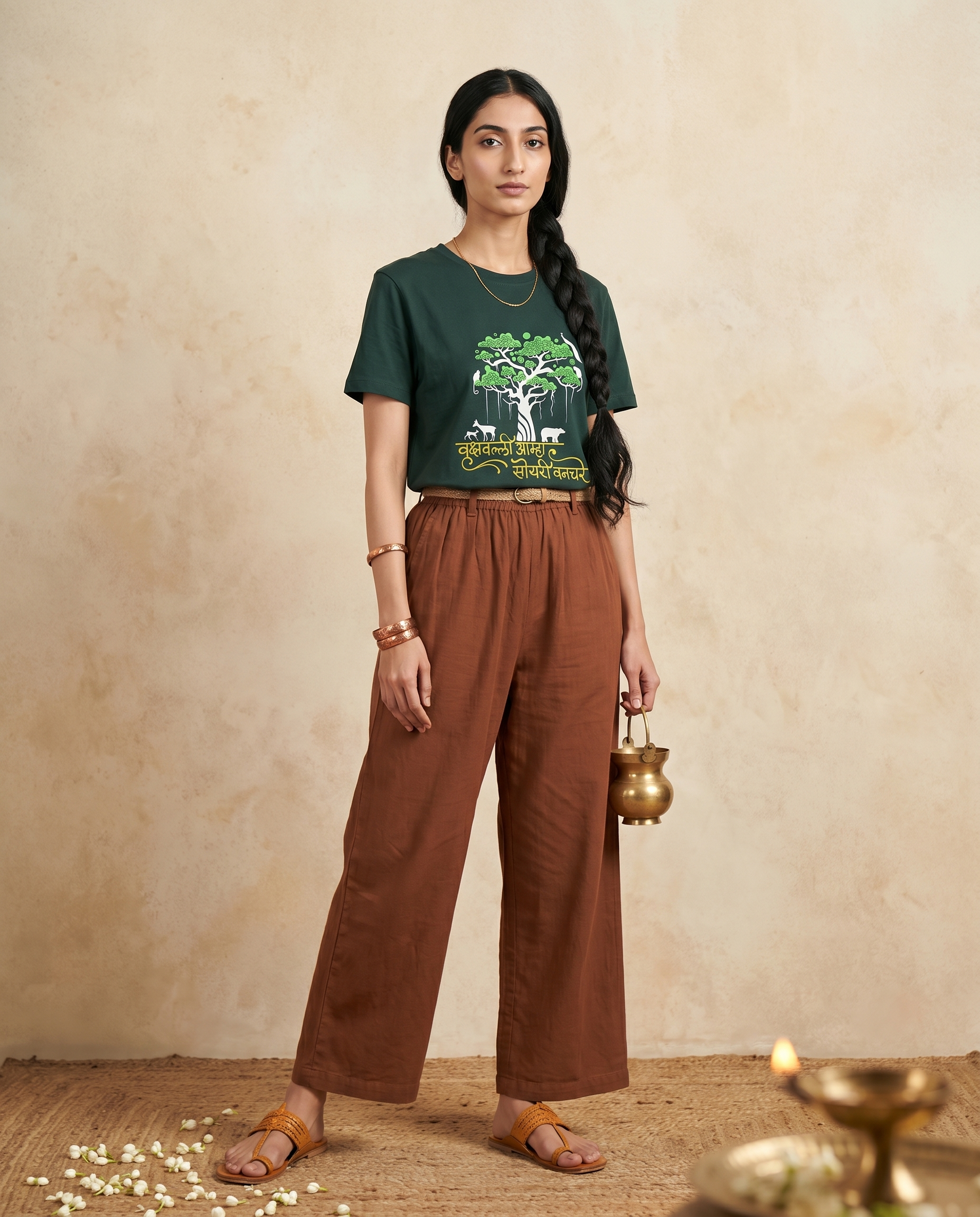Vrukshavalli Aamha Soyari - Bottle Green - Unisex Adults T-shirt