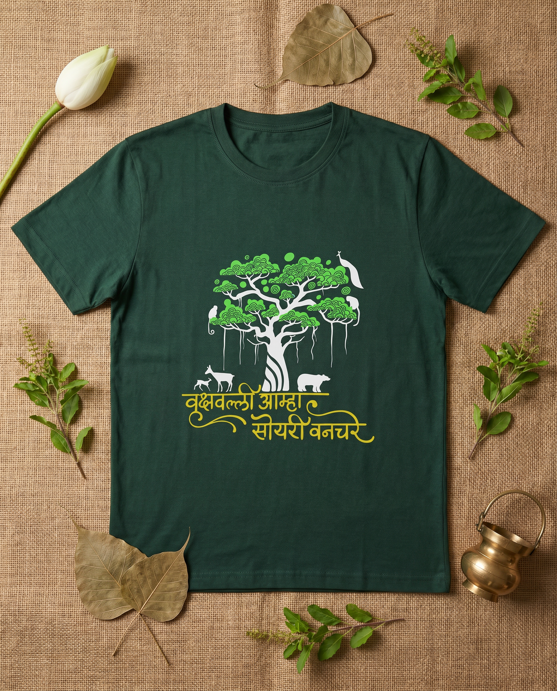 Vrukshavalli Aamha Soyari - Bottle Green - Unisex Adults T-shirt
