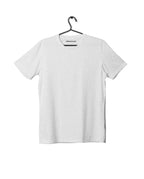 White Melange Half Sleeve Plain Kids T-Shirt