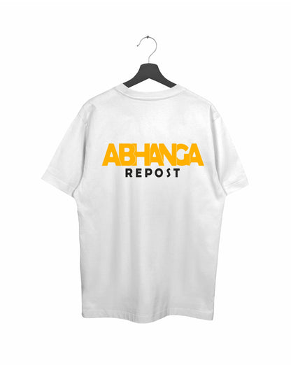 Abhanga Repost - White - Unisex Oversized Adults T-shirt