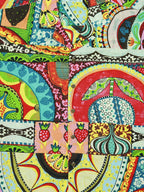 Abstract Green - Sanganeri Print - Unisex Pure Cotton Cuban Collar Shirt